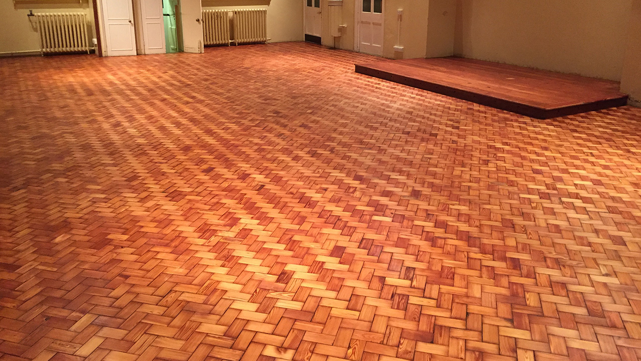 Wood Floor Restoration at Walthamstow Hall School Wood Floor Restoration, Renue UK